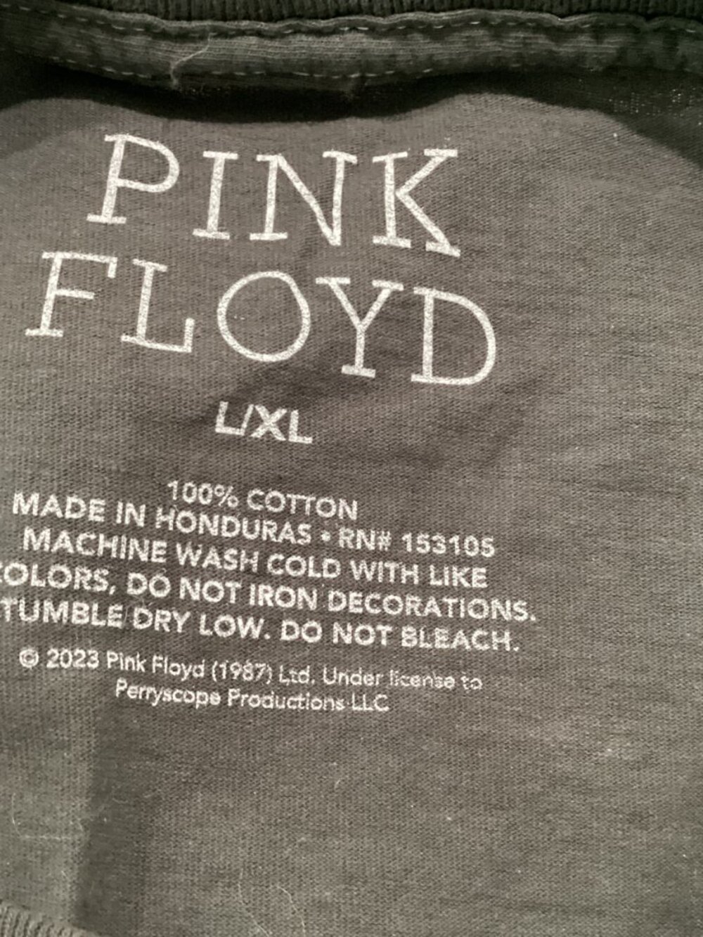 Vintage Pink Floyd 1973 Dark Side of the Moon Tour Concert T-shirt – L/XL - Picture 5 of 7